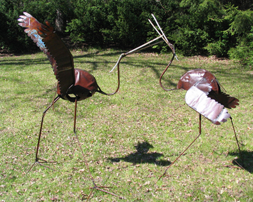 Dancing Cranes Large Sculpture