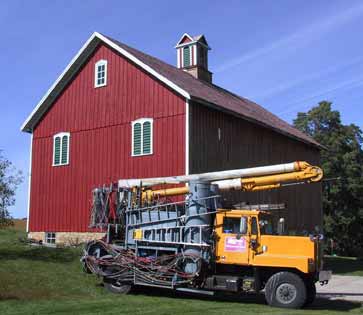 Barn and paint truck after final paint job