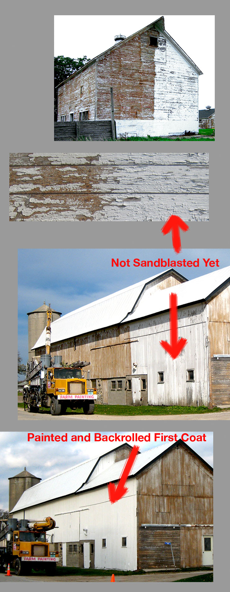 Farm Painting by Richard Arfsten Sandblasting Surface Preparation